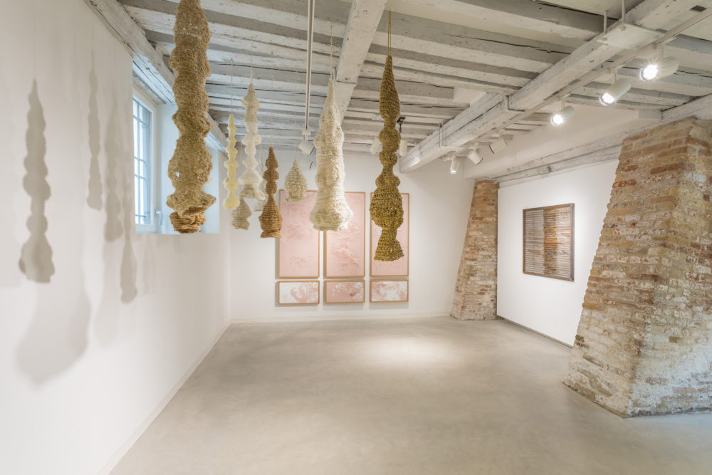 Installation view of The Hidden Dimension, Chapter II, by Paola Anziché, Sophie Ko, Verónica Vázquez