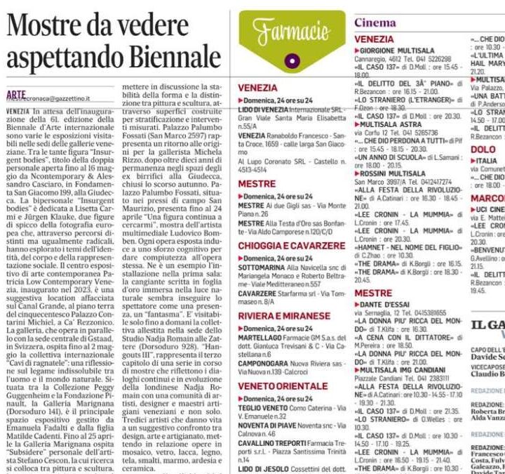 Mostre da vedere aspettando BiennaleIl Gazzettino | April 2026