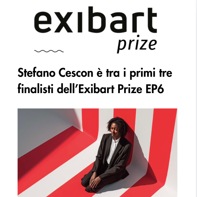 Stefano Cescon is among the top three finalists for the Exibart Prize EP6