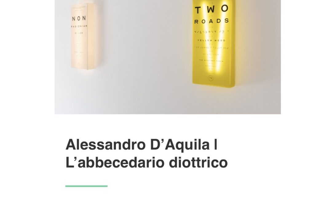 Alessandro D&rsquo;Aquila | L&rsquo;abbecedario diottricosegnonline | August 2026